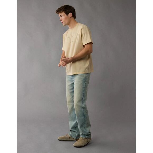 American Eagle AE Mens Citron/Cream Logo Graphic T-Shirt/Tee | NEW/NWT!! - Picture 10 of 13